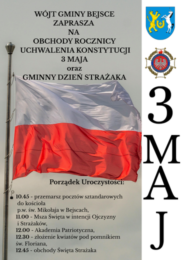 Uroczystość z okazji rocznicy uchwalenia Konstytucji 3 Maja
