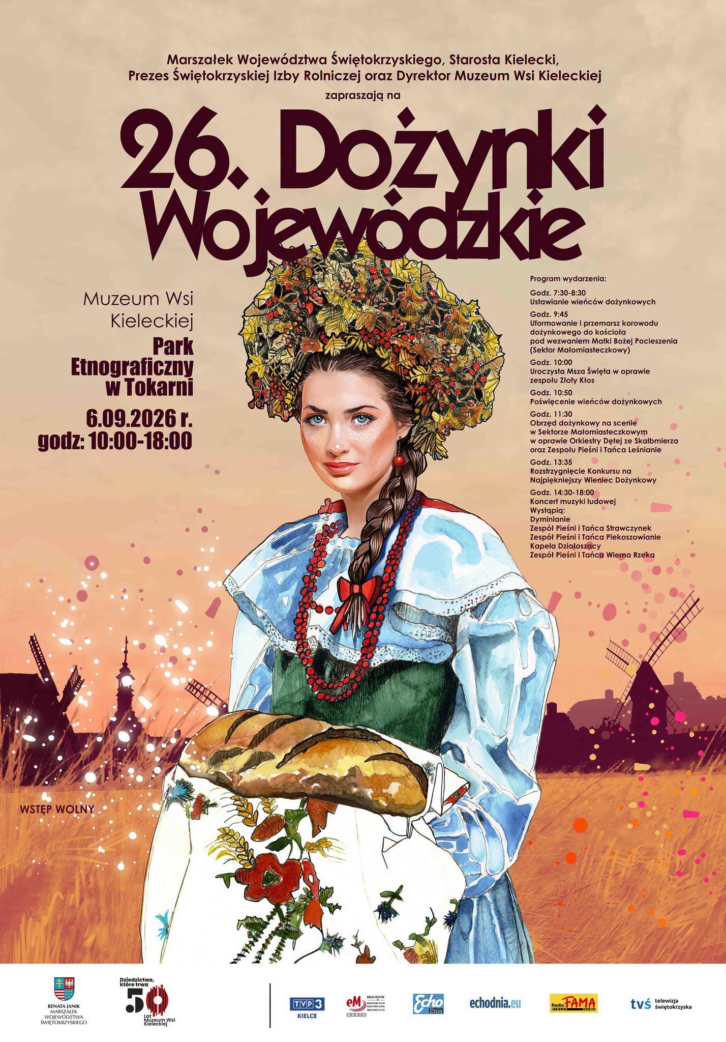 Plakat Dożynki Wojew&oacute;dzkie w&nbsp;Tokarni