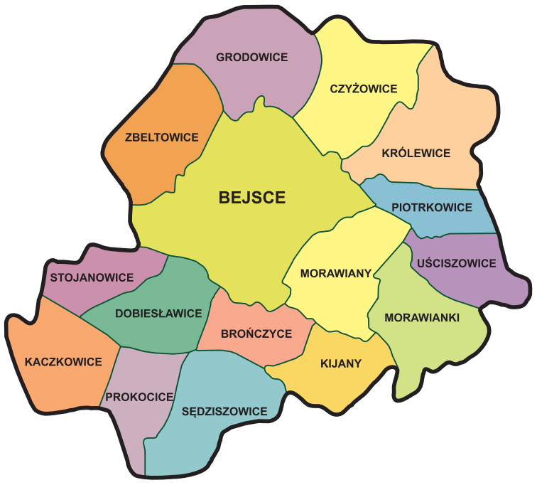 Sołectwa w&nbsp;Gminie Bejsce